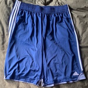 ADIDAS | Royal Blue Men's Athletic Shorts with White Stripes